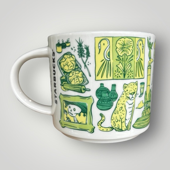 Hola! MEXICO Starbucks Green Collectible Souvenir 14oz Coffee Mug Cup New - Picture 8 of 12